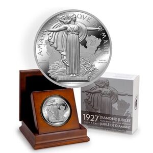 CHM 1927 Diamond Jubilee of Confederation -10 oz. Pure Silver Medal